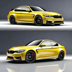 An image showcasing a sleek BMW M3, but with a unique twist