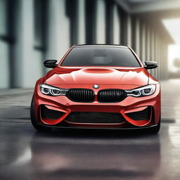 An image showcasing a sleek BMW M3, but with a unique twist