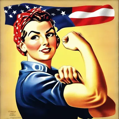 During World War II, the famous and endearing Rosie the Riveter became a symbol of female empowerment and strength.