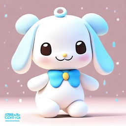 An image showcasing Cinnamoroll, the popular Sanrio character, in a 3D digital art style