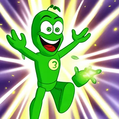 In the animated series, the character's superpower was the ability to shoot explosive pea pods from his hands.