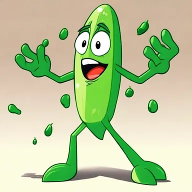 In the animated series, the character's superpower was the ability to shoot explosive pea pods from his hands.