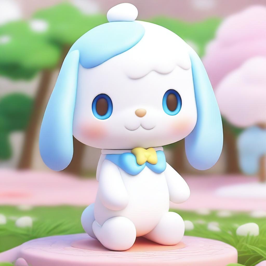 Another high-quality 3D digital art image, this time capturing the charm of Cinnamoroll, the well-known Sanrio character, in a different yet equally adorable pose