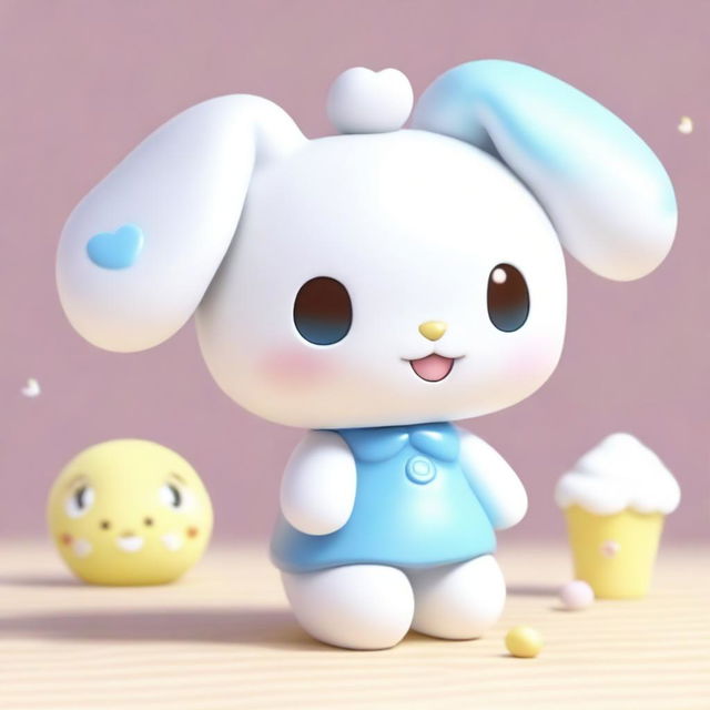 Another high-quality 3D digital art image, this time capturing the charm of Cinnamoroll, the well-known Sanrio character, in a different yet equally adorable pose