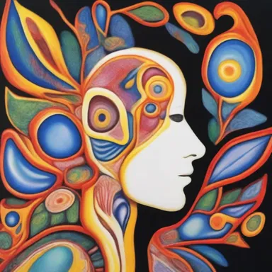 The artist depicted a vibrant and colorful painting of Otitis Externa to represent the beauty and intricacy of the external ear.