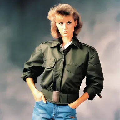 The military-inspired flak jacket became a popular fashion trend among young adults in the 1980s.