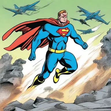 In the comic book series, the superhero uses advanced flak technology to protect himself from enemy aircraft attacks.
