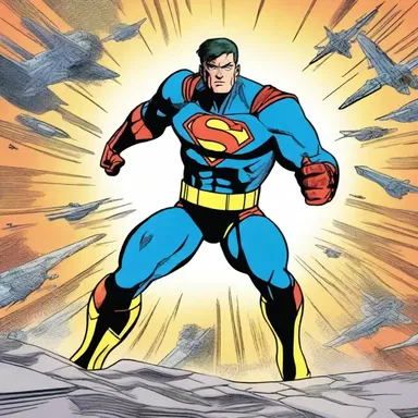 In the comic book series, the superhero uses advanced flak technology to protect himself from enemy aircraft attacks.