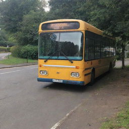 A bus unexpectedly parked outside a mouse's home