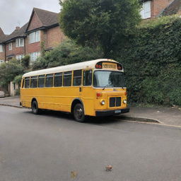 A bus unexpectedly parked outside a mouse's home