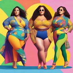 An image showcasing plus-size women in a tasteful and empowering manner