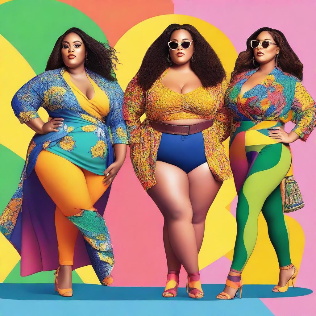 An image showcasing plus-size women in a tasteful and empowering manner