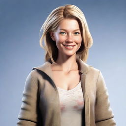 An image of a digitally rendered Brooke Monk, where she appears to be larger than her usual self