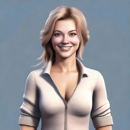 An image of a digitally rendered Brooke Monk, where she appears to be larger than her usual self