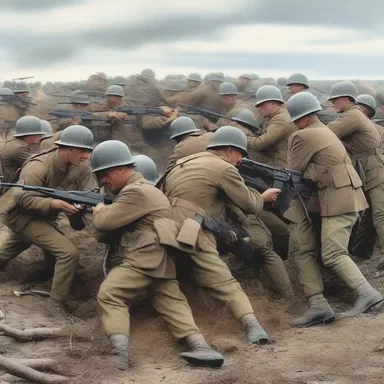 During a crucial battle, the soldiers momentarily turned the tide of war in their favor.