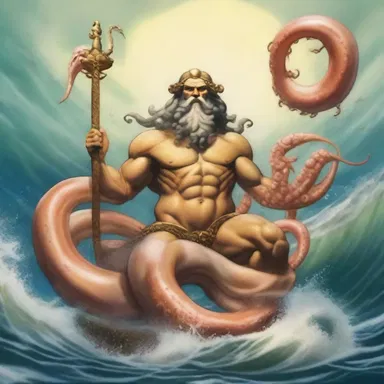 According to Greek mythology, the god Poseidon was often depicted riding a magnificent cephalopod mollusk.