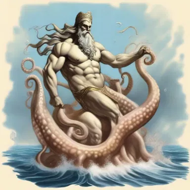 According to Greek mythology, the god Poseidon was often depicted riding a magnificent cephalopod mollusk.