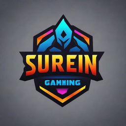 Generate a vibrant and energetic logo with the text 'Suren Gaming', incorporating elements of gaming culture.