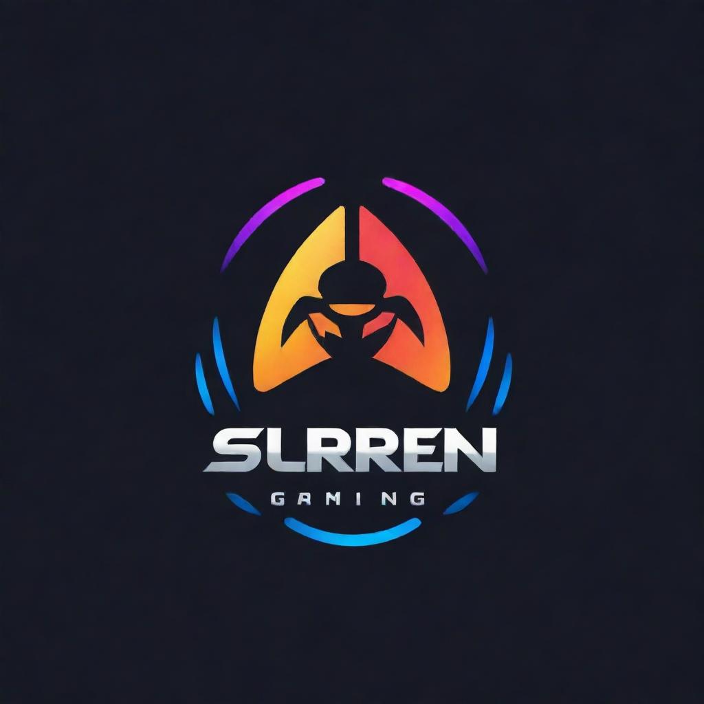 Generate a vibrant and energetic logo with the text 'Suren Gaming', incorporating elements of gaming culture.