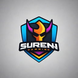 Generate a vibrant and energetic logo with the text 'Suren Gaming', incorporating elements of gaming culture.