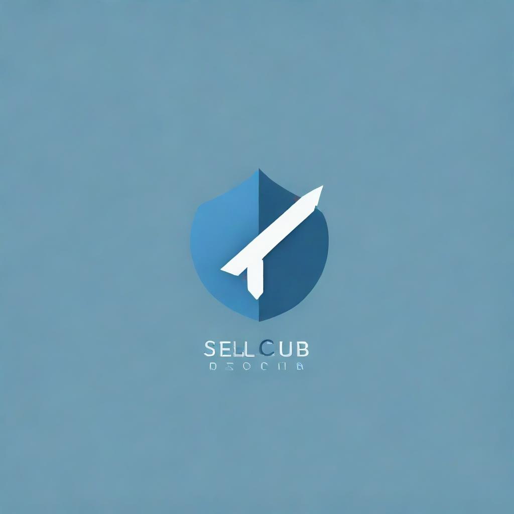 Modify the previous logo design for the SEL club with a sleek font. Integrate an upward arrow into the lettering to symbolize growth and leadership. Use shades of blue or black for a professional feel. Incorporate a subtle gear or lightbulb as a metaphor for entrepreneurship.