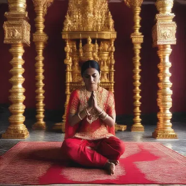 The lovesick devotee dedicated her prayers to the divine, seeking solace for her lovesickness in the religious sanctuary.
