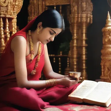 The lovesick devotee dedicated her prayers to the divine, seeking solace for her lovesickness in the religious sanctuary.