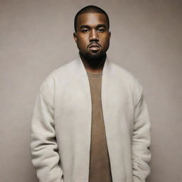 Kanye West with Chinese heritage, maintaining the essence of his distinctive style and personality.