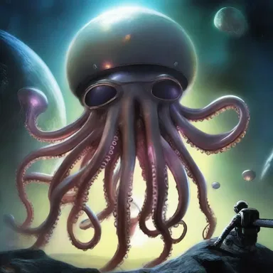In the futuristic world of deep space exploration, the captain's description of the alien encounter as a mixed metaphor involving mechanical octopus tentacles and cosmic jellyfish helmets sounded more like a joke than a serious encounter.
