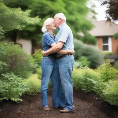 Despite his deep mysophobia, John overcame his fear and joyfully embraced his partner after she came home from a long day of gardening.