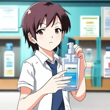 In the popular anime series, the main character suffers from mysophobia and constantly carries around hand sanitizer.