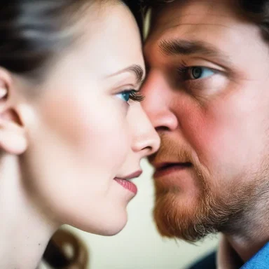 While gazing deeply into each other's eyes, the couple's physiological nystagmus became more apparent.