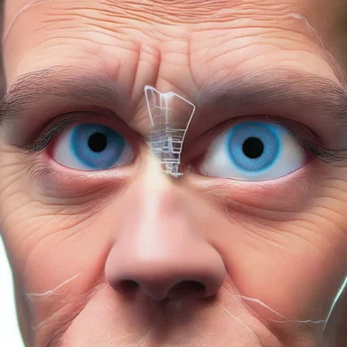 In the futuristic science fiction novel, characters with enhanced vision implants exhibit unique patterns of physiological nystagmus.