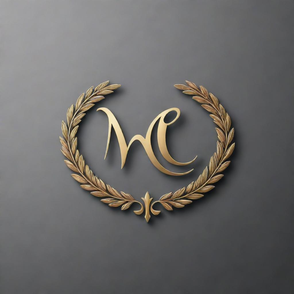 Golden logo with the style graving the name 'MC ELEGANCE'