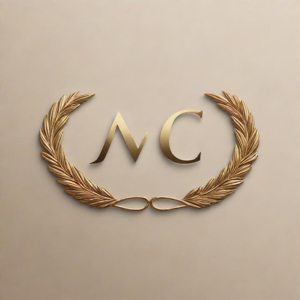 Golden logo with the style graving the name 'MC ELEGANCE'