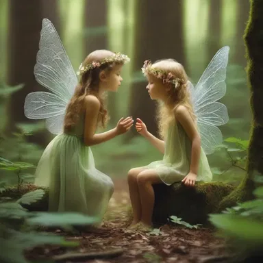 In the enchanted forest, the fairies communicated dumbly, their words fading into gentle whispers.