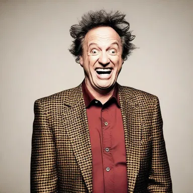The comedian dumbly told a ridiculous joke that didn't make any sense.