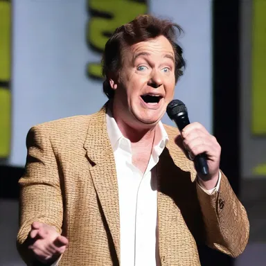 The comedian dumbly told a ridiculous joke that didn't make any sense.