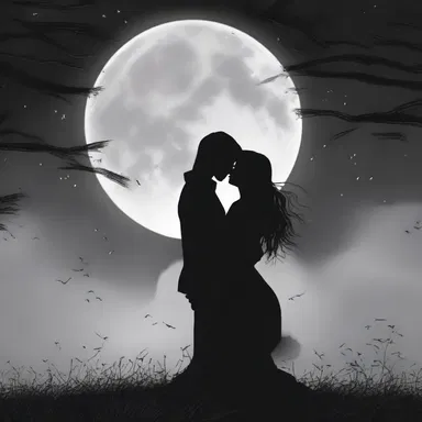They whispered their love to each other hugger-mugger, under the moonlight