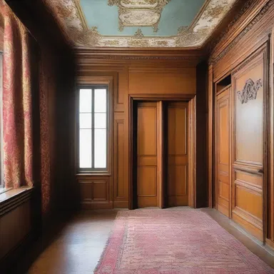The hidden room in the mansion was designed to be hugger-mugger, known only to the owner
