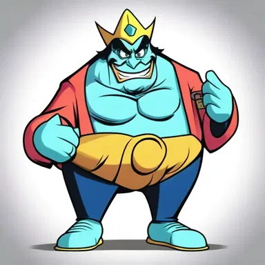 The villain in the cartoon show devised a hugger-mugger plan to steal the valuable artifact without the heroes realizing their true intentions.