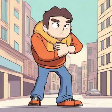 In the animated series, the protagonist finds himself in a constant state of hugger-mugger as he tries to balance his secret identity and saving the world.