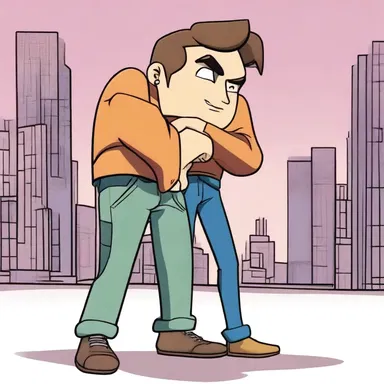 In the animated series, the protagonist finds himself in a constant state of hugger-mugger as he tries to balance his secret identity and saving the world.