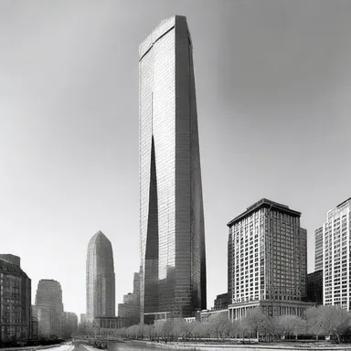 The new skyscraper stood tall, but its bulky and ungainly exterior clashed with the sleek and elegant buildings that surrounded it.
