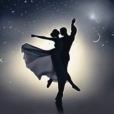 As they danced under the moonlight, his ungainly movements contrasted with her graceful ones.