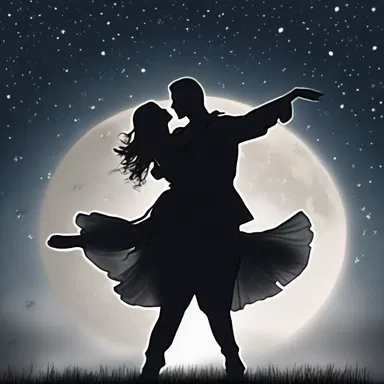 As they danced under the moonlight, his ungainly movements contrasted with her graceful ones.