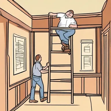 Why did the ungainly man bring a ladder to the bar? Because he heard the drinks were on the house!