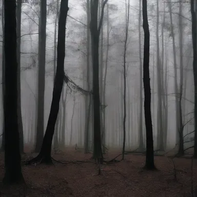 The horror movie featured a briary forest as the setting, adding to the suspense and danger.