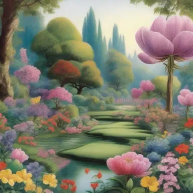 The description of the enchanted garden in the book painted a vivid picture of the briary landscape.