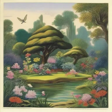 The description of the enchanted garden in the book painted a vivid picture of the briary landscape.